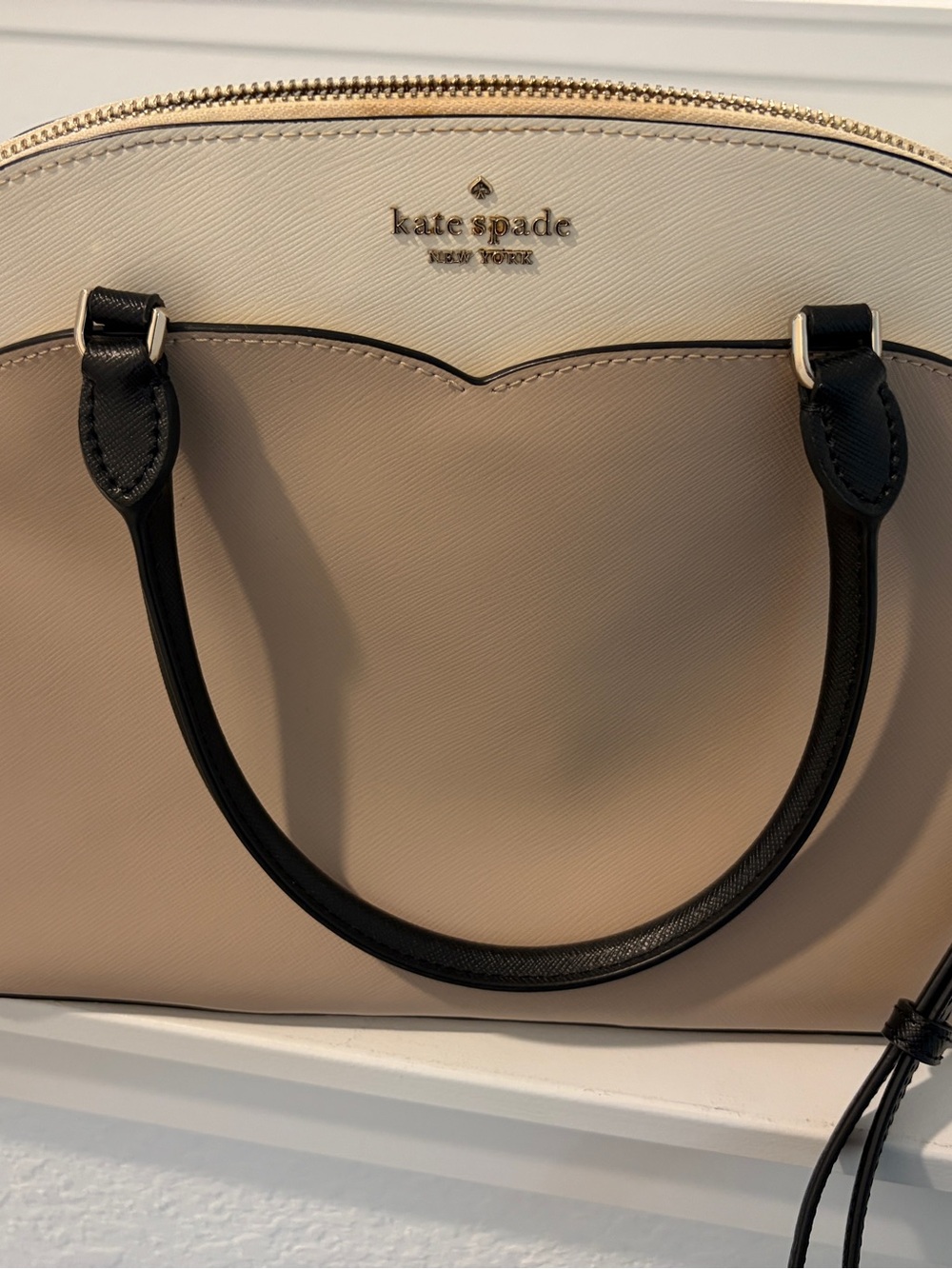 Kate Spade New York Neutral Colorblock Satchel Crossbody Bag